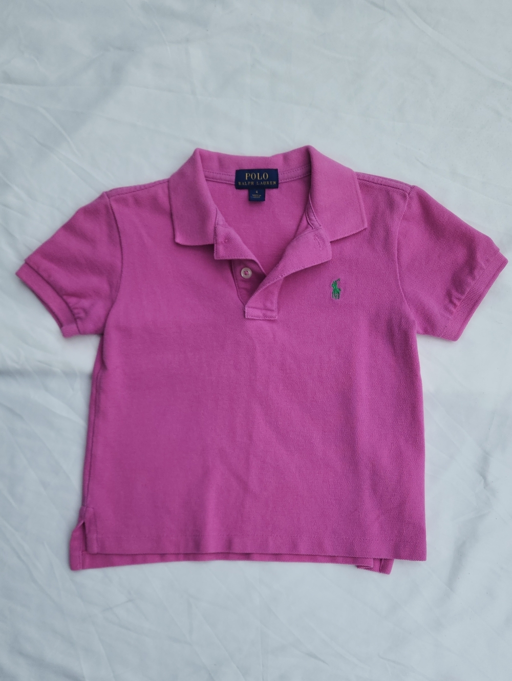 Ralph Lauren Size 4 Pink Polo Green Horse Boys 4